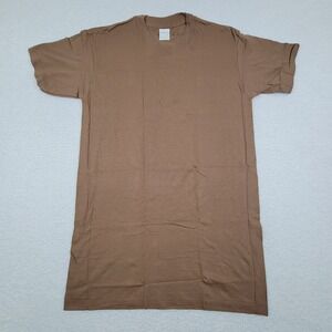 VTG Olympic Mills Corp Military Brown PT Shirt Mens Medium M 38-40 Single Stitch